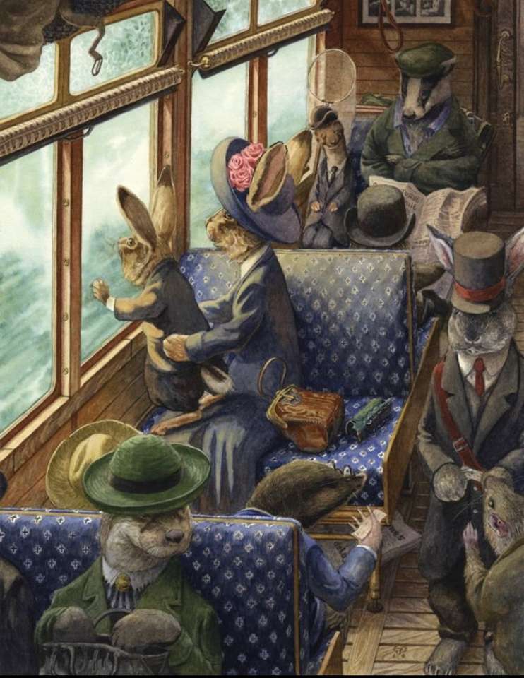 pasażerowie przybywający do miejsca przeznaczenia puzzle online