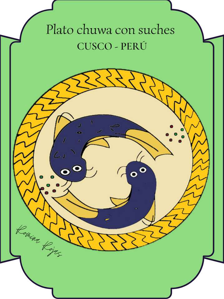 Talerz Chuwa z suchami - Cusco puzzle online