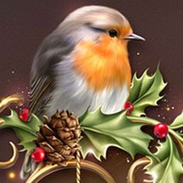 Boże Narodzenie # 50 - Świąteczny ptaszek puzzle online
