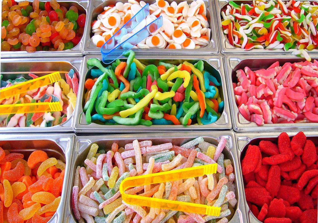 Słodycze-żelki puzzle online