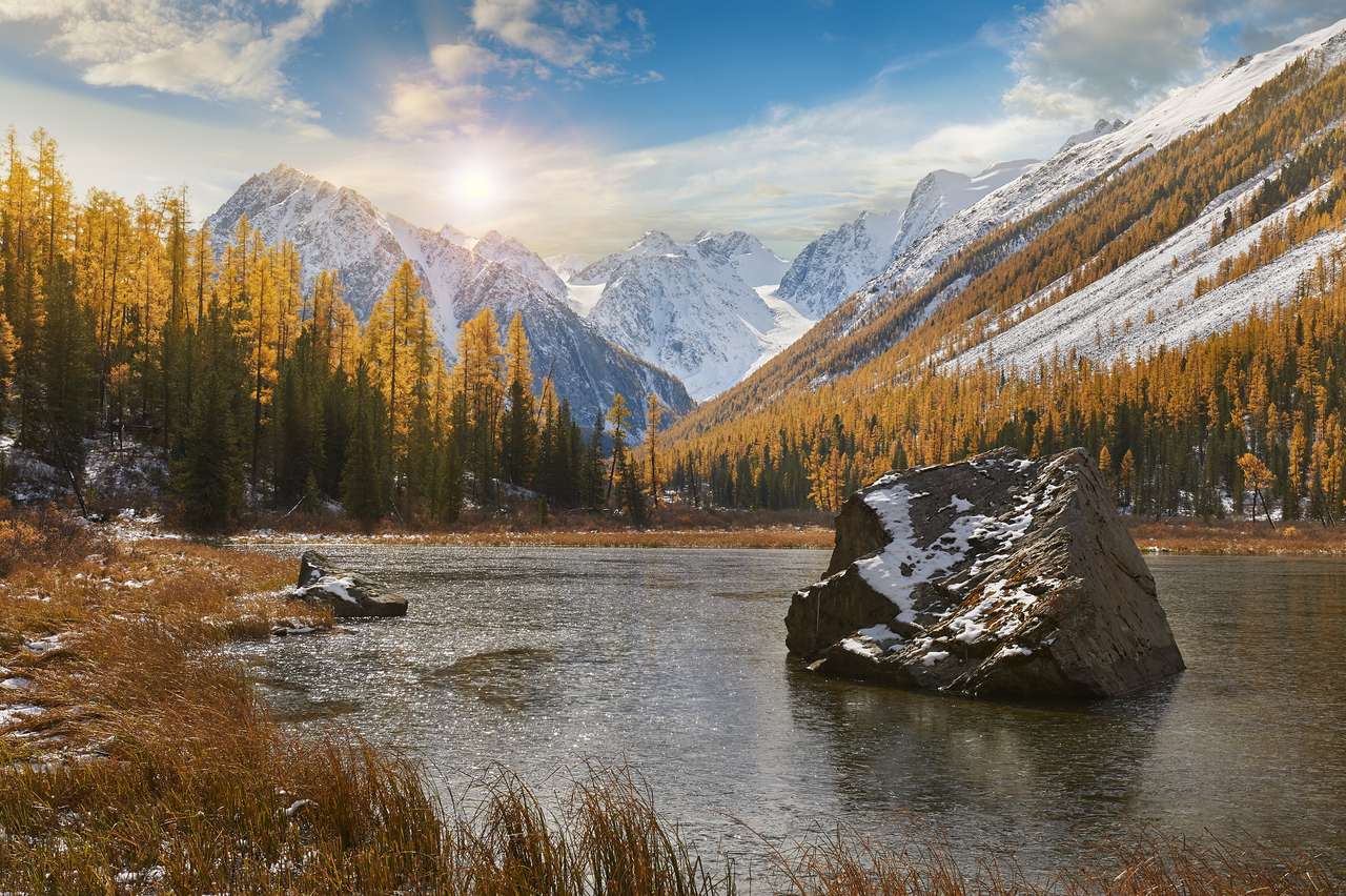 Rosja, Syberia, góry Ałtaj, grzbiet Czuja. puzzle online