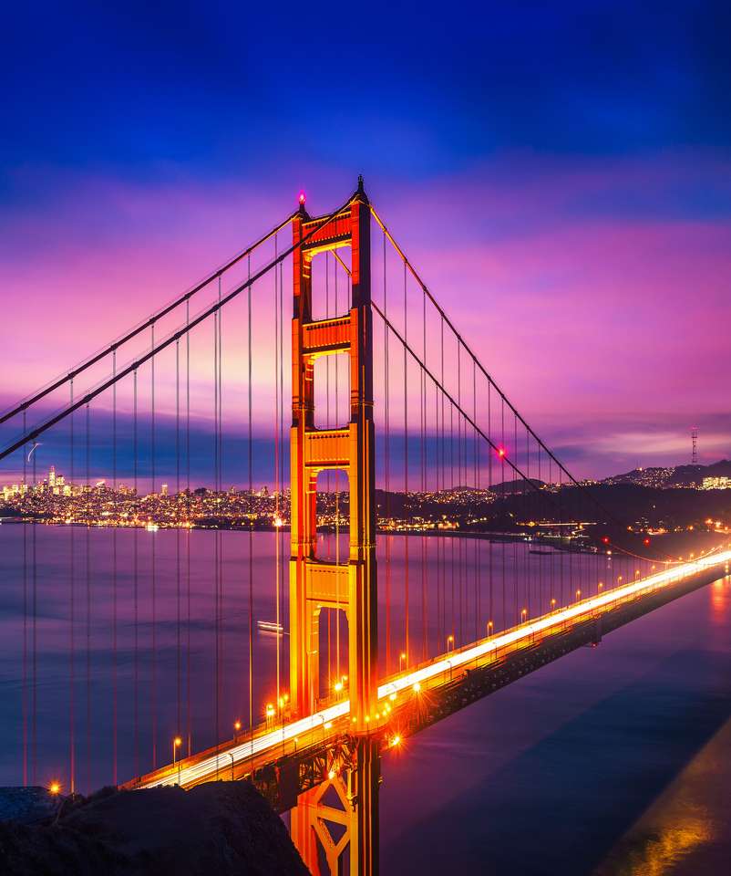 Most Golden Gate w nocy puzzle online