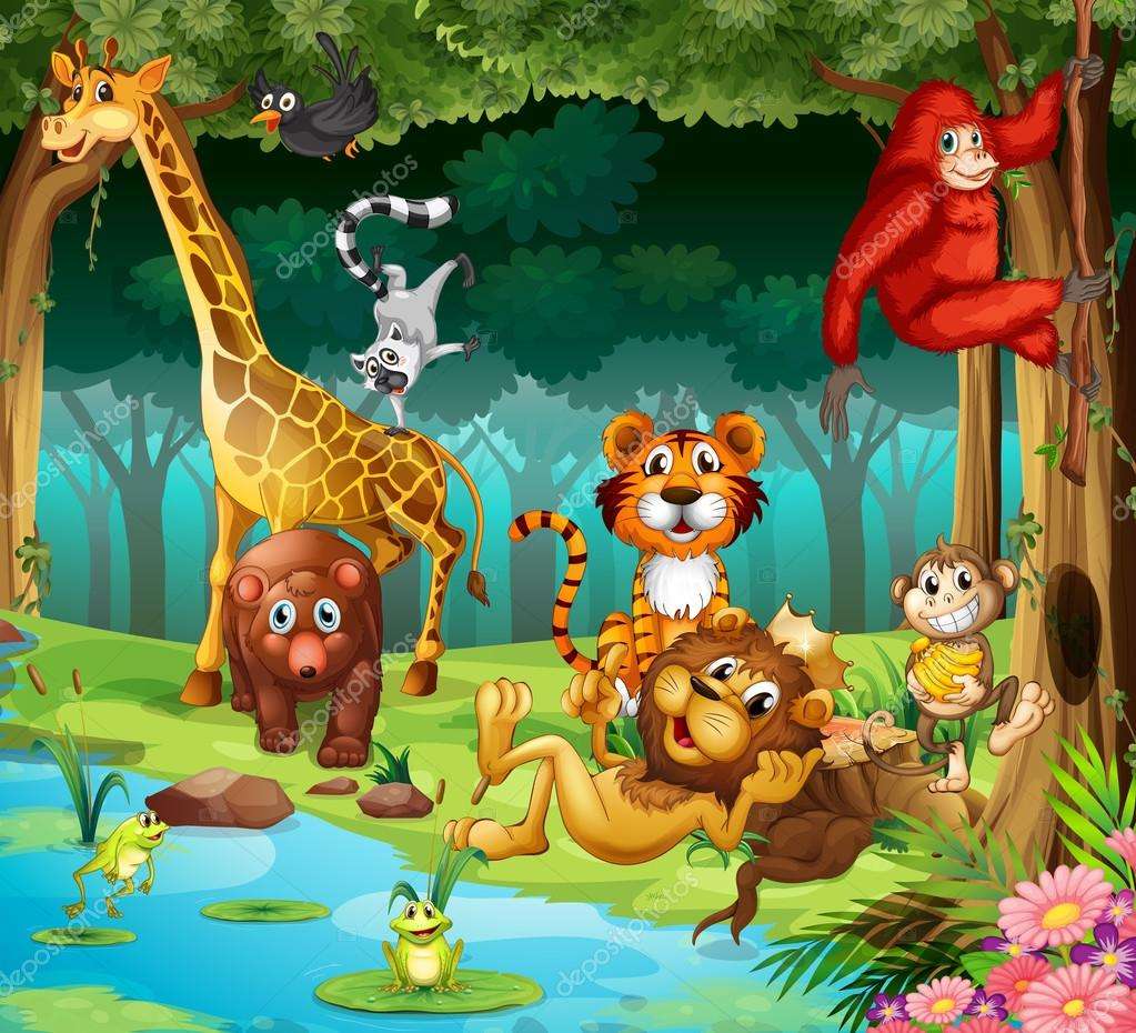 Zwierzęta lasu puzzle online
