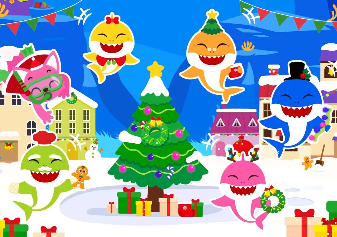 Pinkfong i Boże Narodzenie rodziny Shark! puzzle online