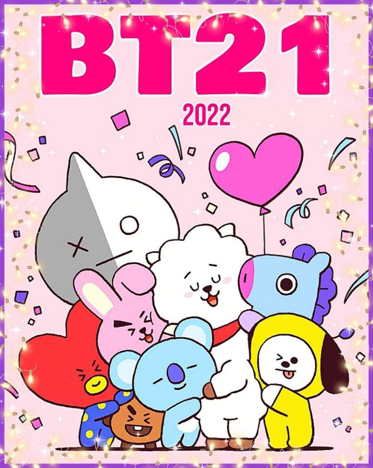 SZCZĘŚLIWEGO ROKU 2022 BT21 puzzle online