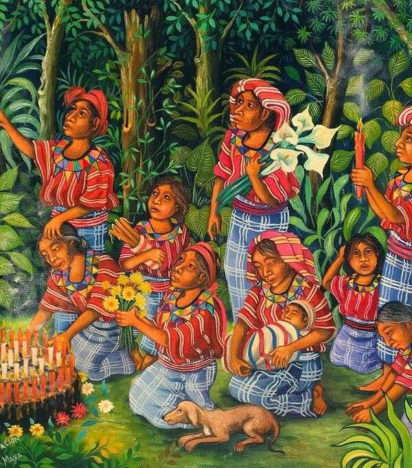 Obyczaje Majów w Gwatemali - Art # 7 puzzle online