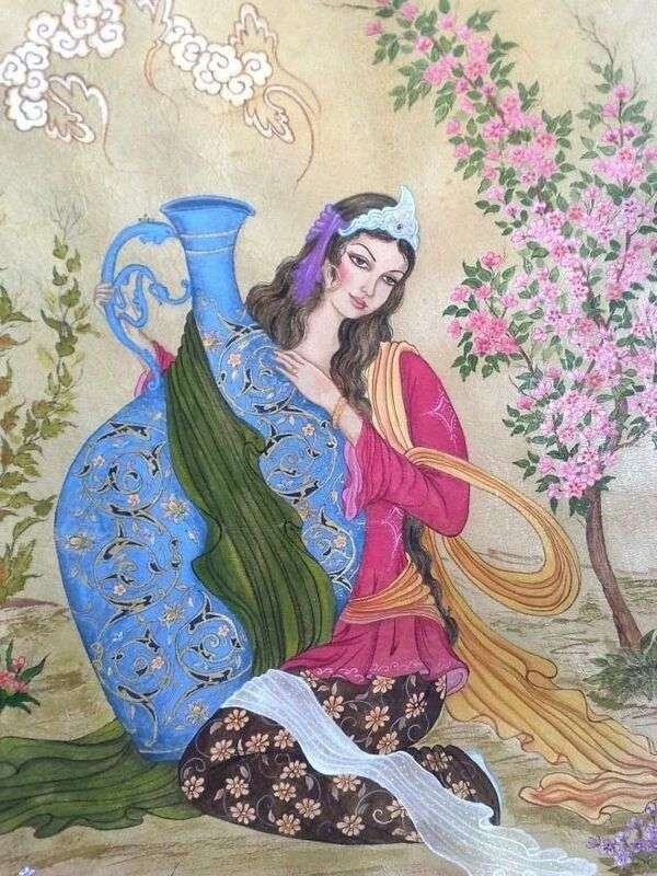 Irańska dama z dzbanem na wodę - Art #2 puzzle online