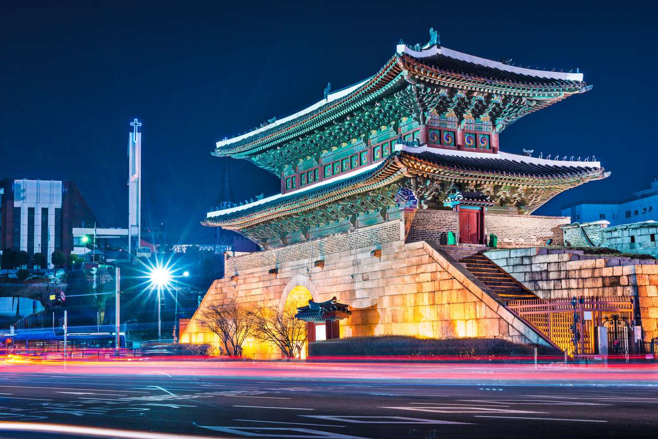 Seul, Korea Południowa przy Bramie Namdaemun. puzzle online