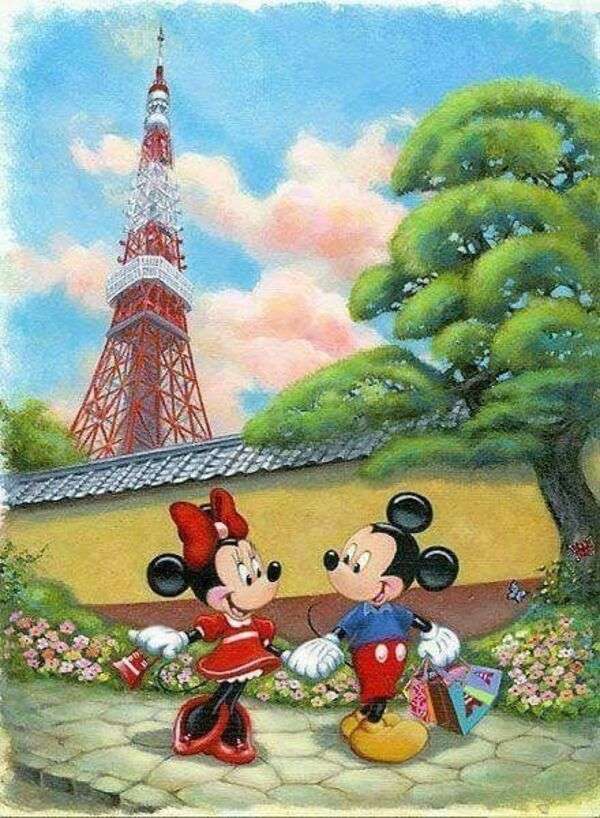 Mickey i Minnie idą na zakupy puzzle online
