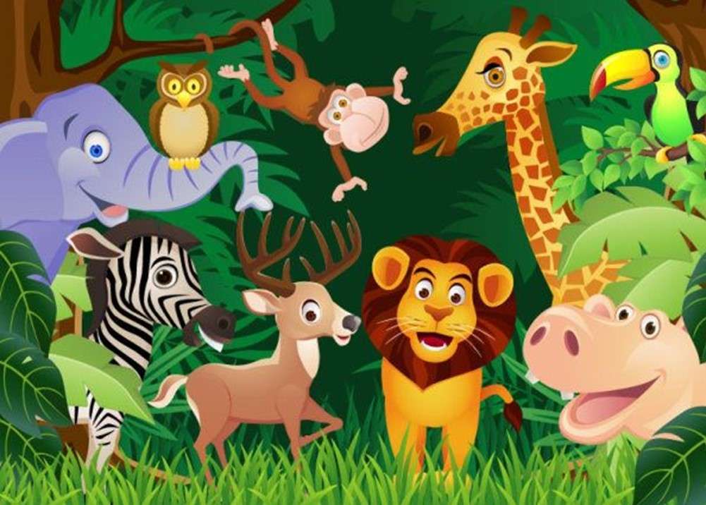 zwierzęta dżungli. puzzle online