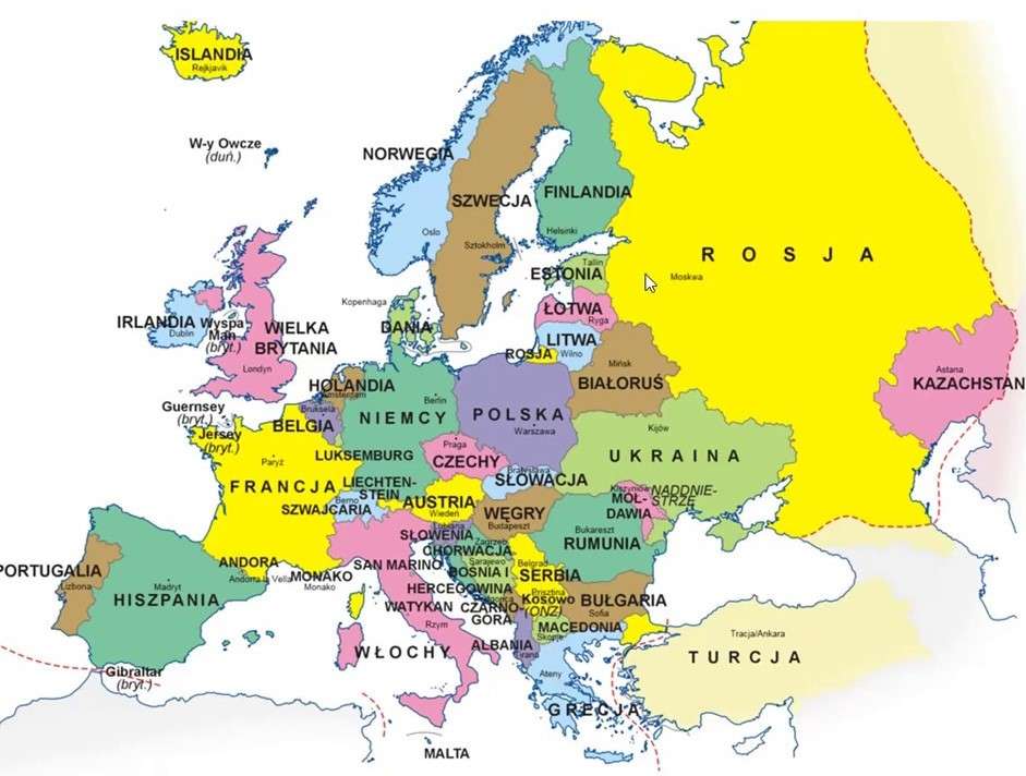 gegra mapa europy puzzle online