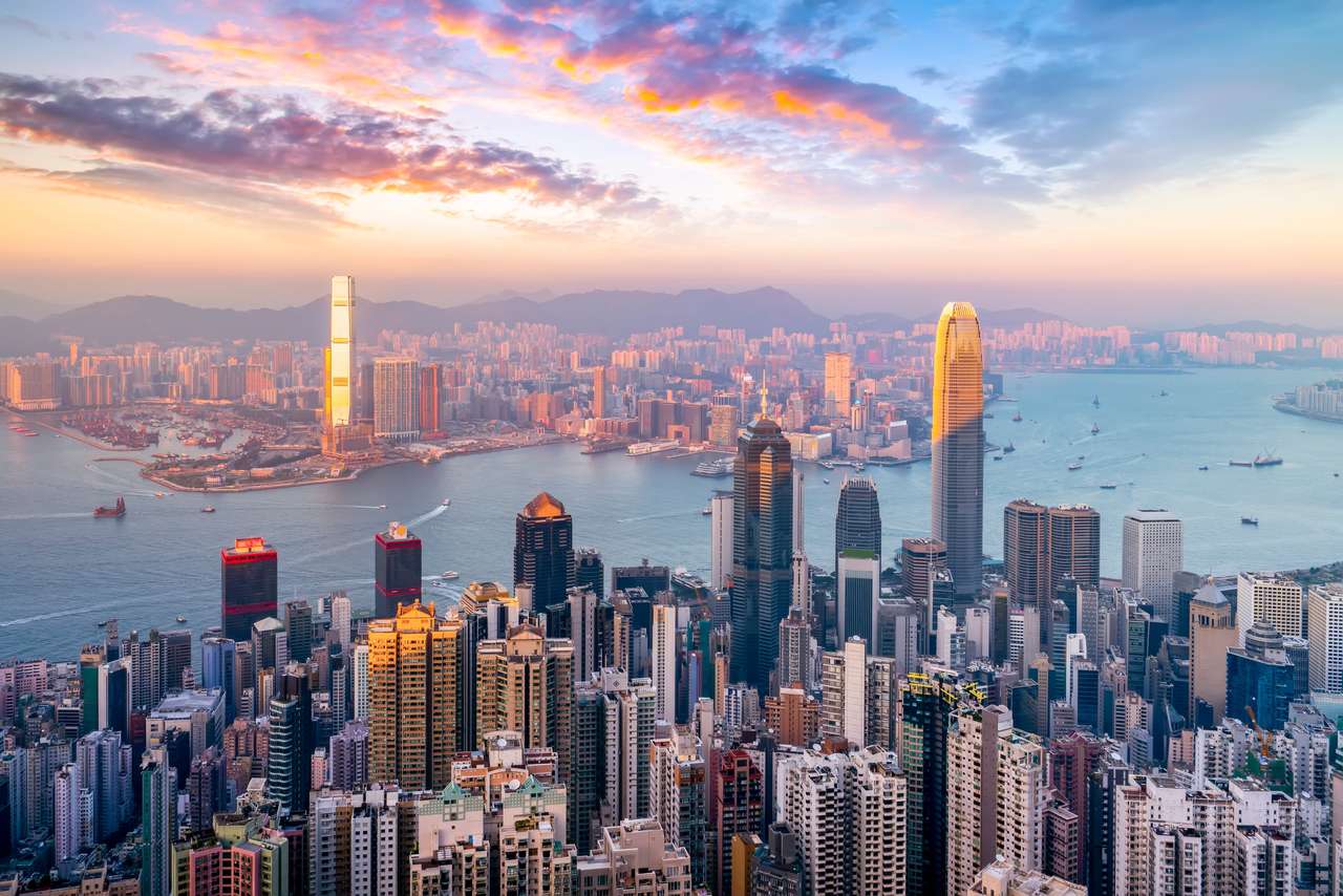 Panoramę miasta Hongkong puzzle online