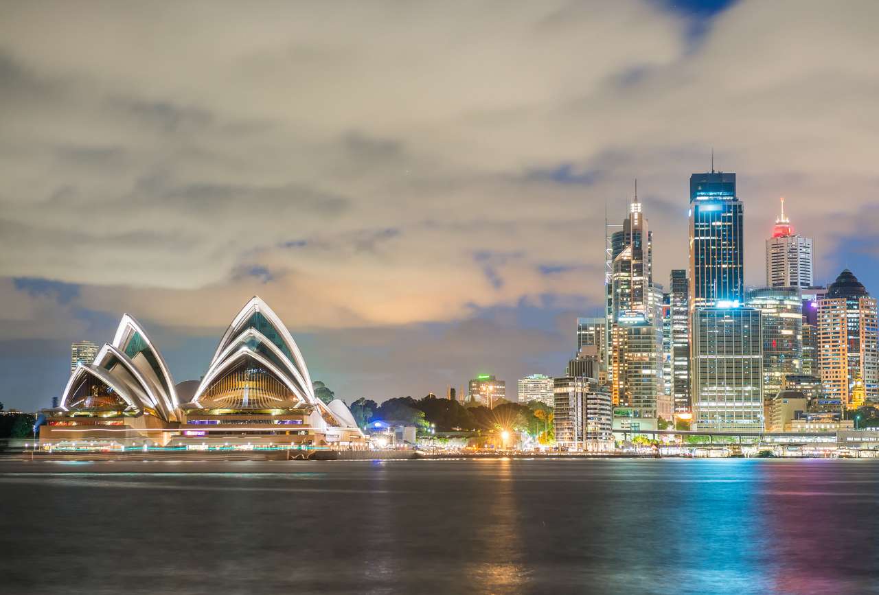 Sydney w Australii. Niesamowita panorama o zmierzchu. puzzle online