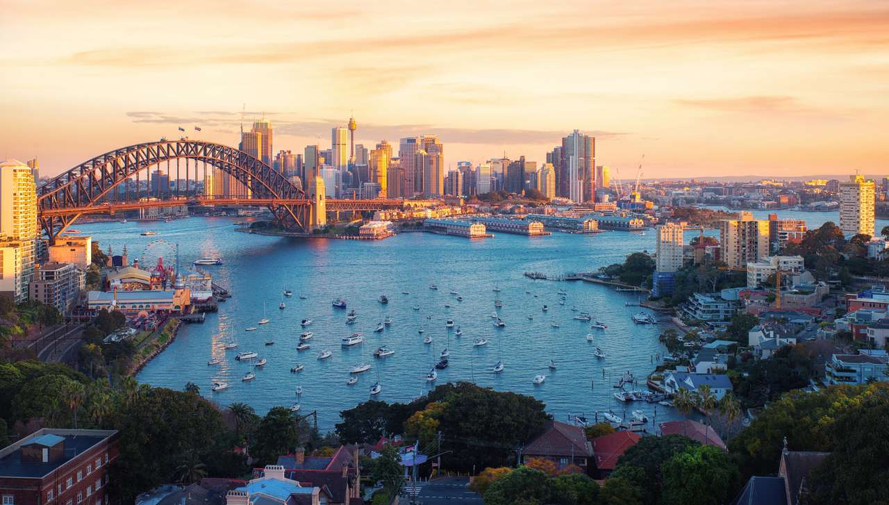 Panorama portu w Sydney puzzle online