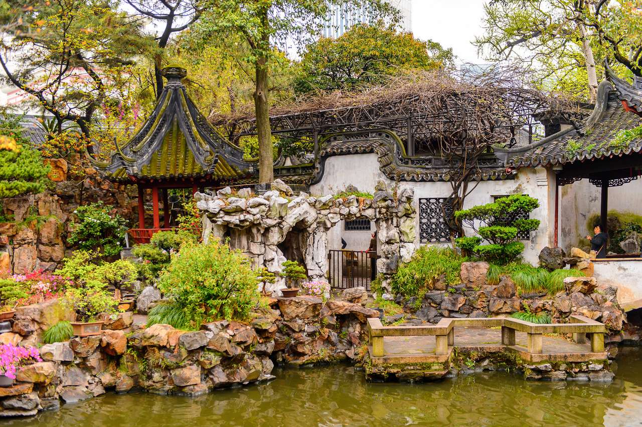 Ogród szczęścia na Starym Mieście w Szanghaju, Chiny puzzle online