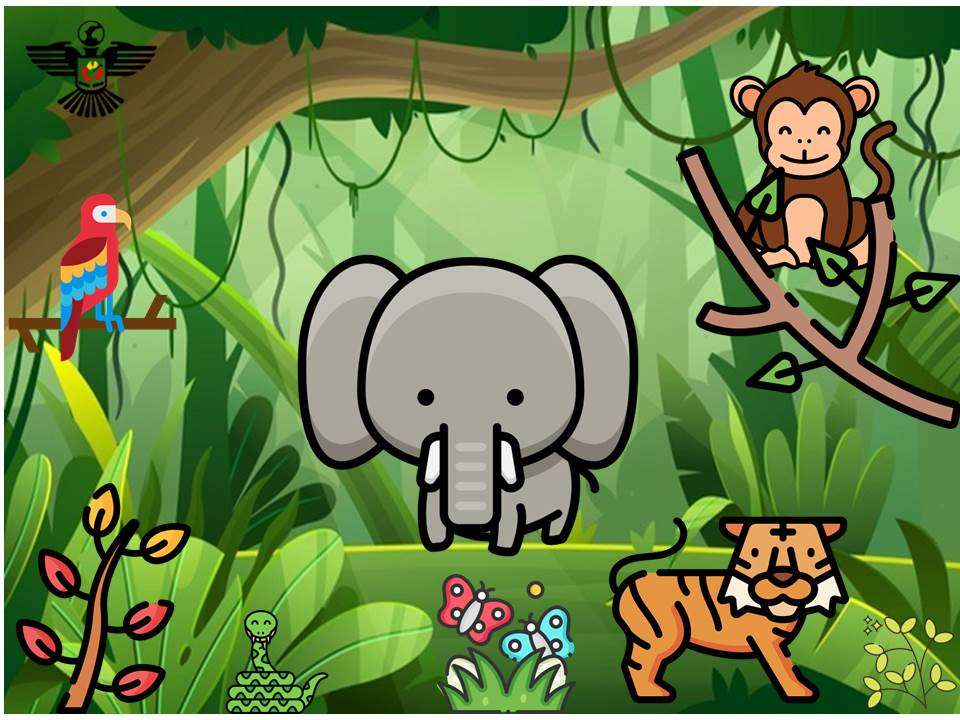 Puzzle ze zwierzętami z dżungli puzzle online