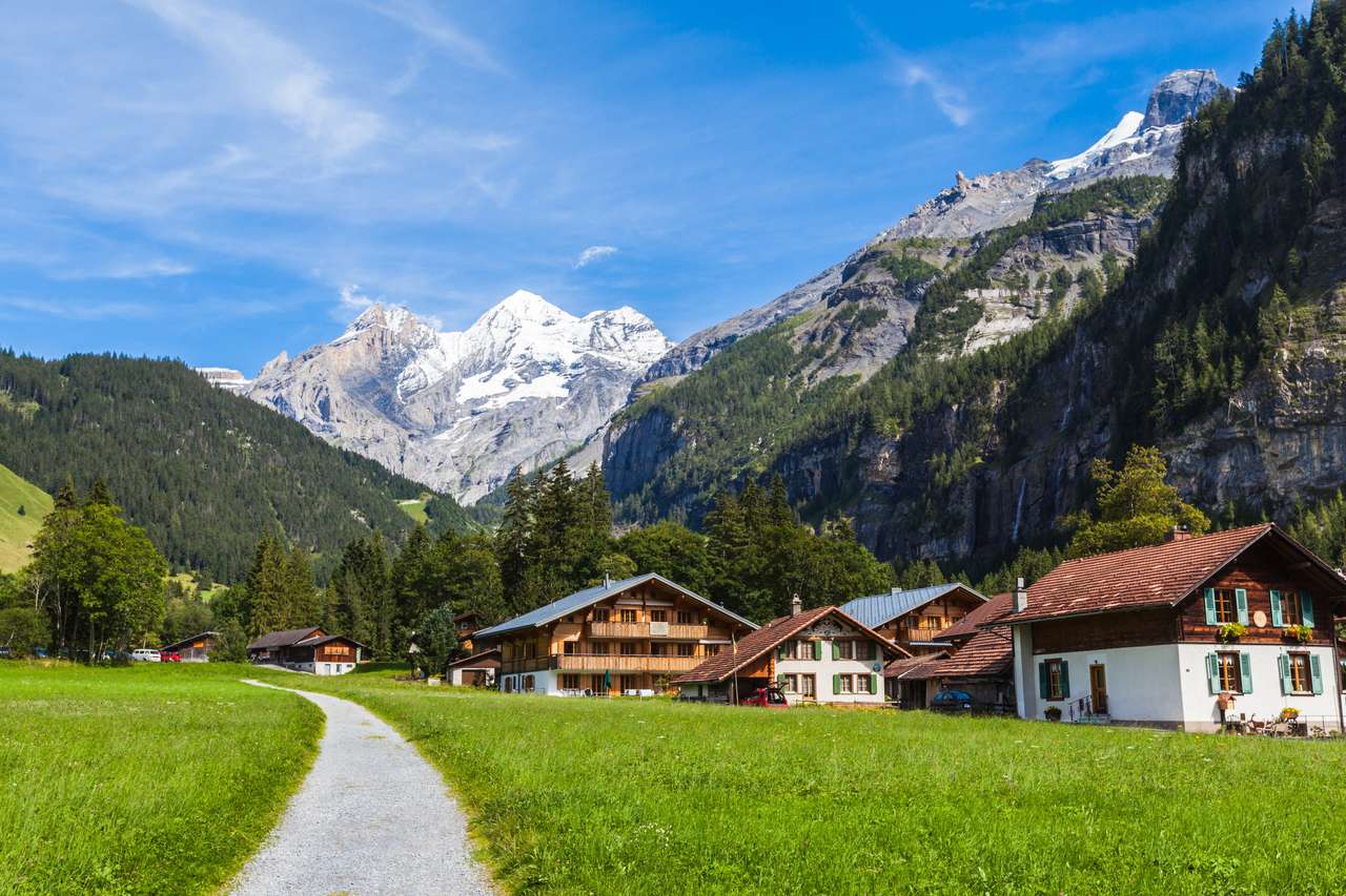 Ścieżka piesza w Alpach Szwajcarskich puzzle online