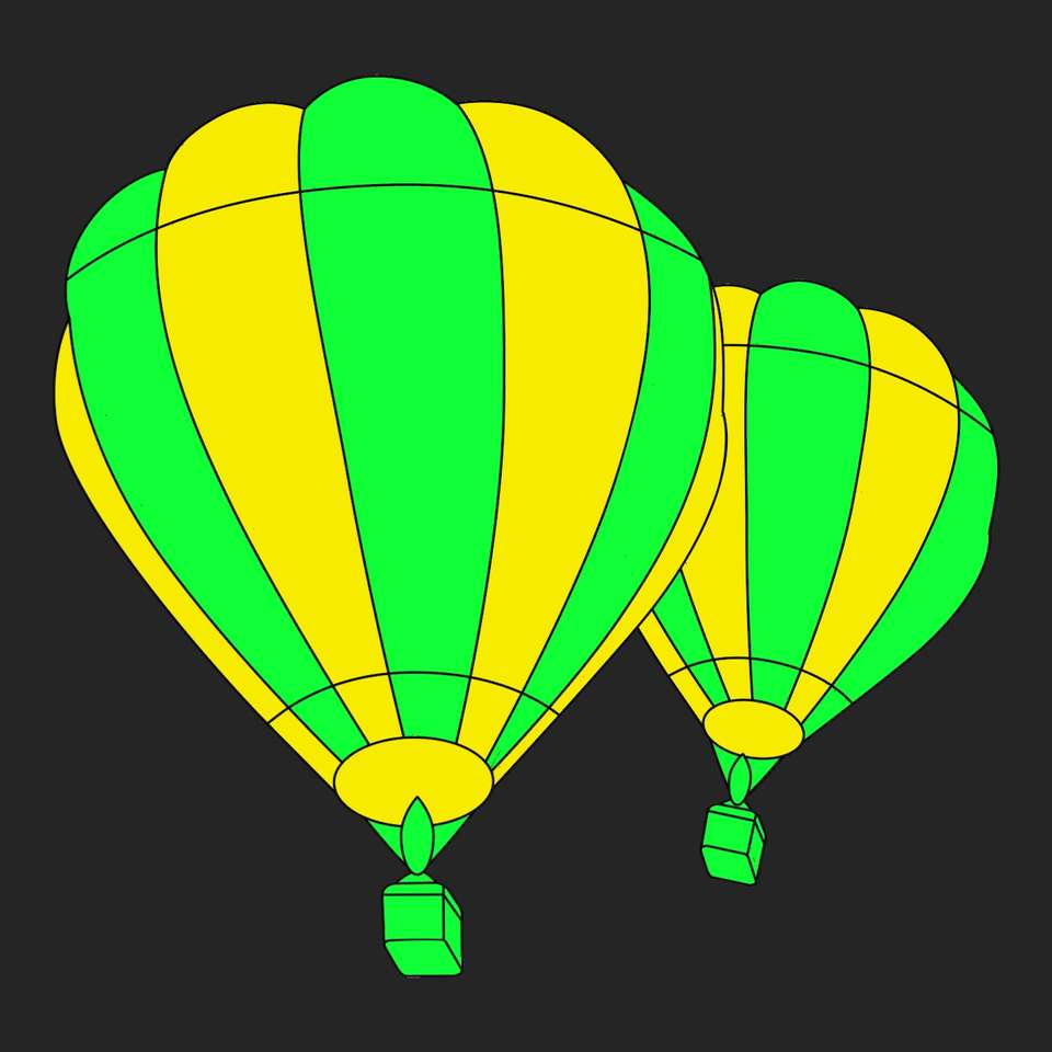 Latające balony z powietrzem puzzle online
