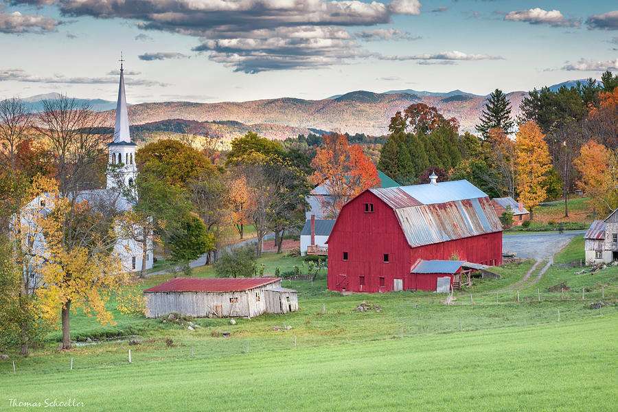 Urocza wioska- Peacham Vermont puzzle online