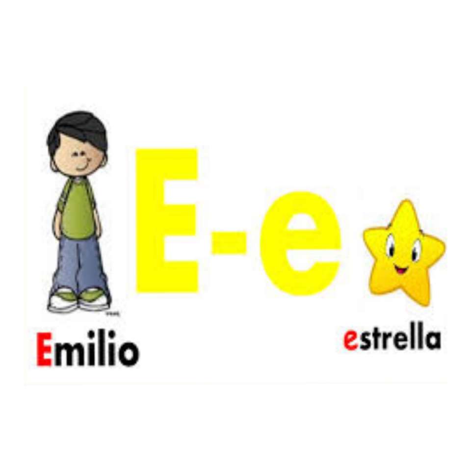Wielkie i małe litery E samogłoska puzzle online
