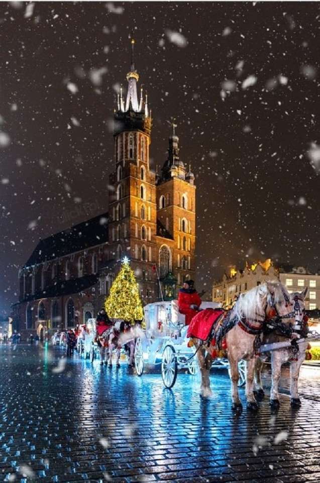 Kraków nocą. puzzle online