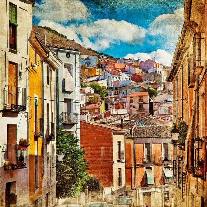 Hiszpania - Ulice miasta Cuenca - obraz puzzle online