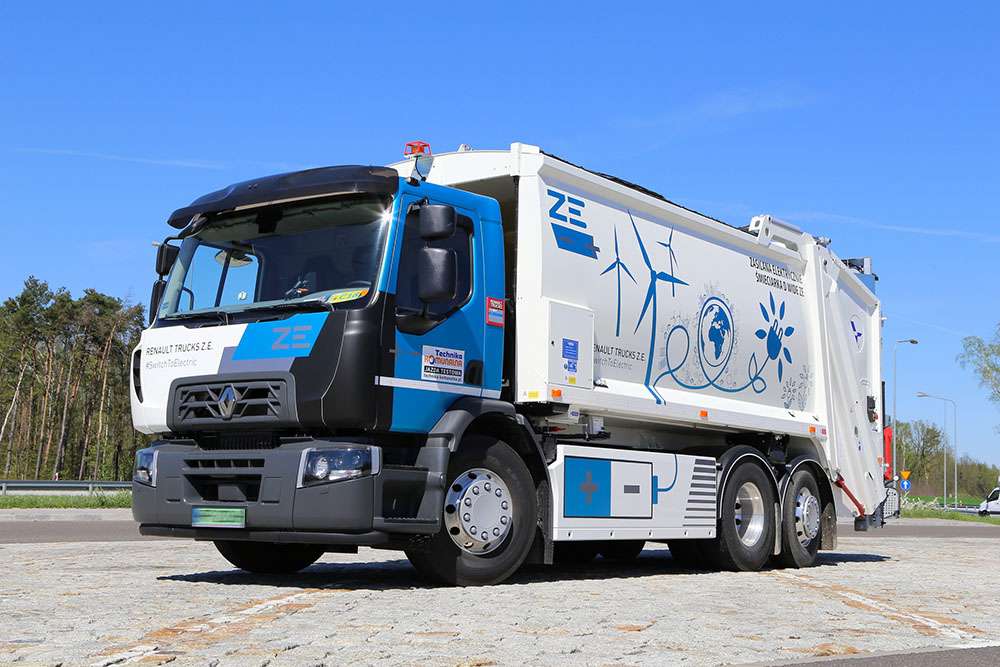 Moderno camion della spazzatura - veicolo comunale puzzle