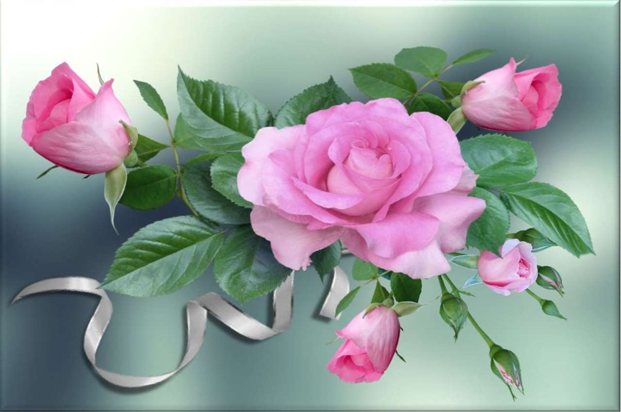 Róże różowe puzzle online