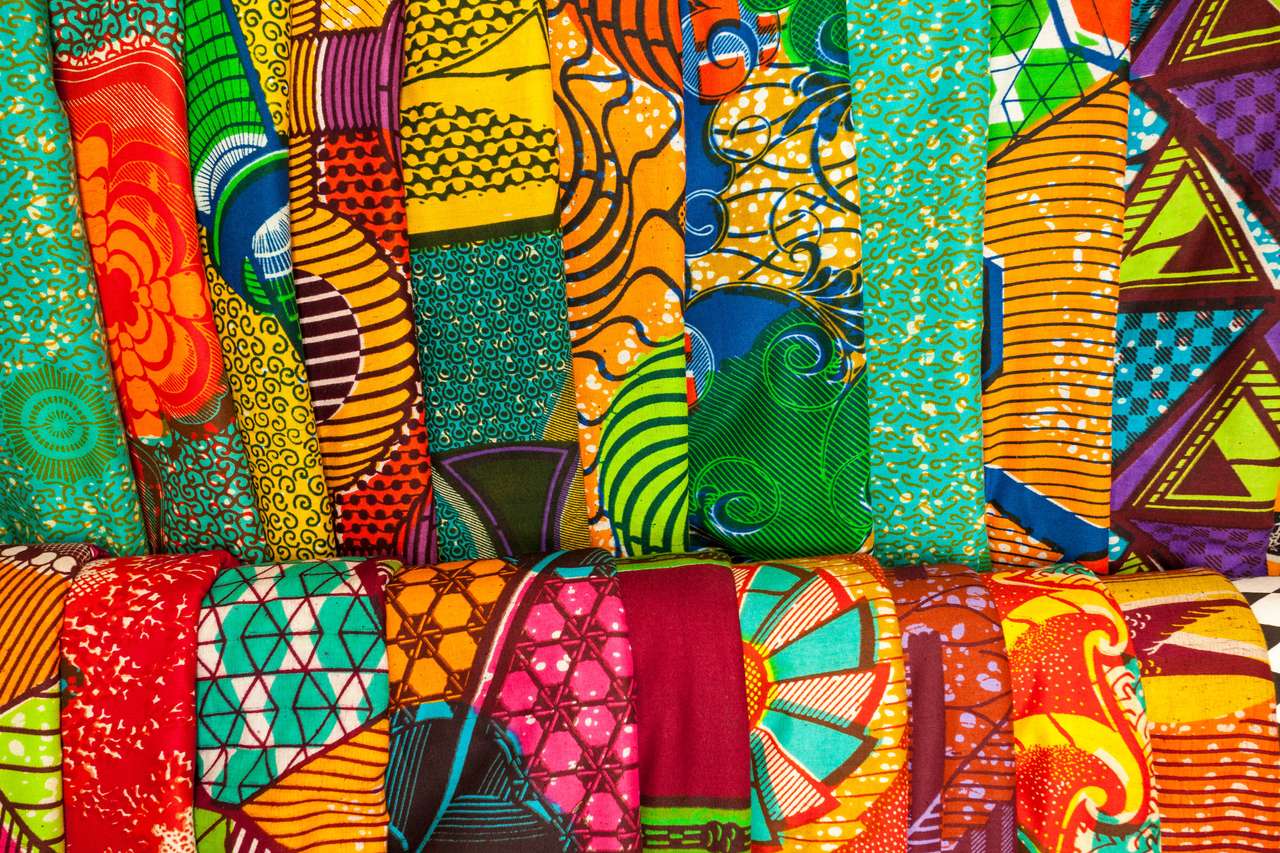 Afrykańskie tradycyjne tkaniny puzzle online