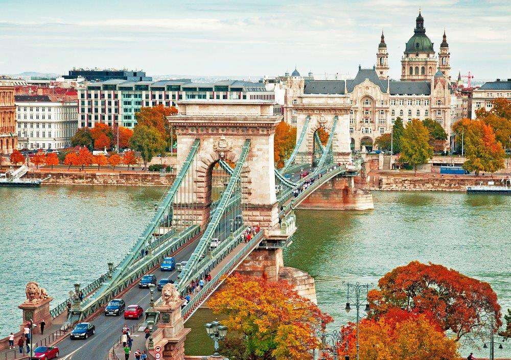 Budapest- Ponte delle Catene sul fiume Dunajec puzzle