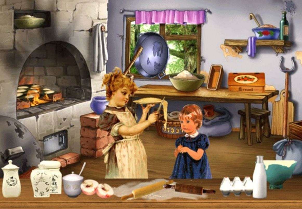 Dzieci w kuchni puzzle online