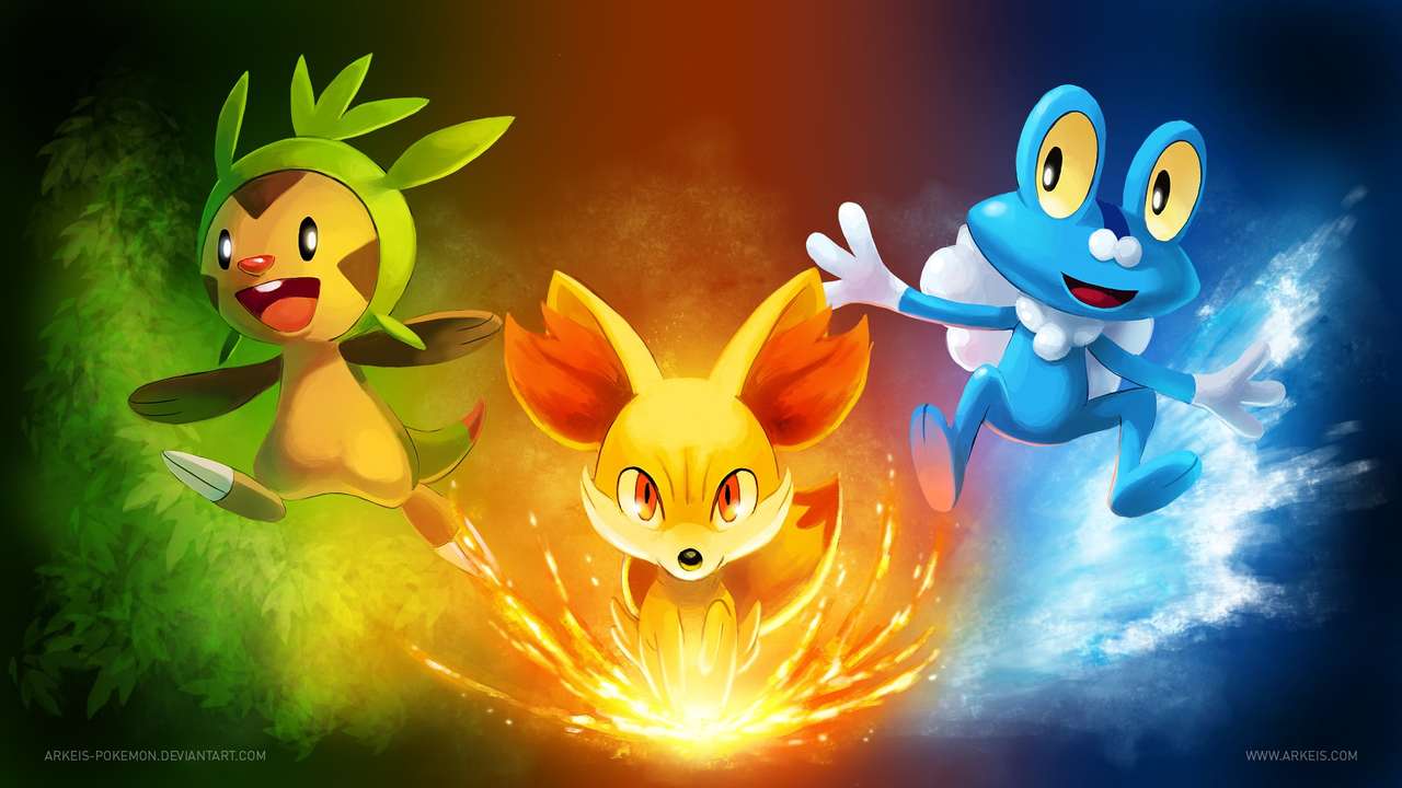 Trio Pokemonów puzzle online