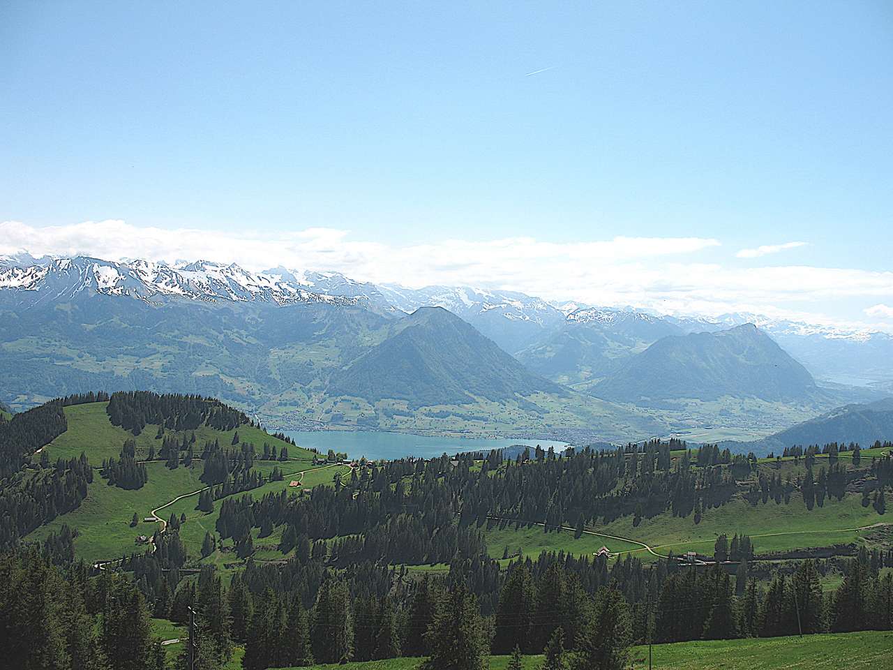 Widok z Rigi na Jezioro Czterech Kantonów Szwajcaria puzzle online