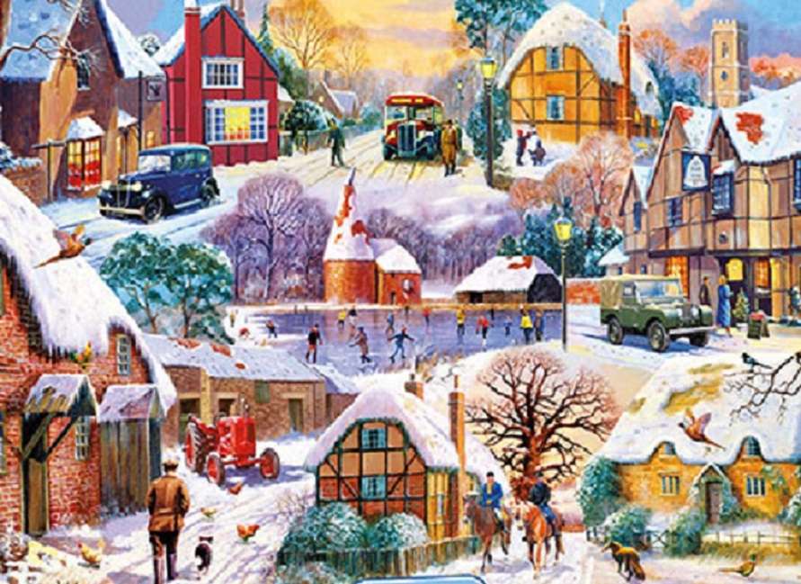 Zimowe krajobrazy. puzzle online