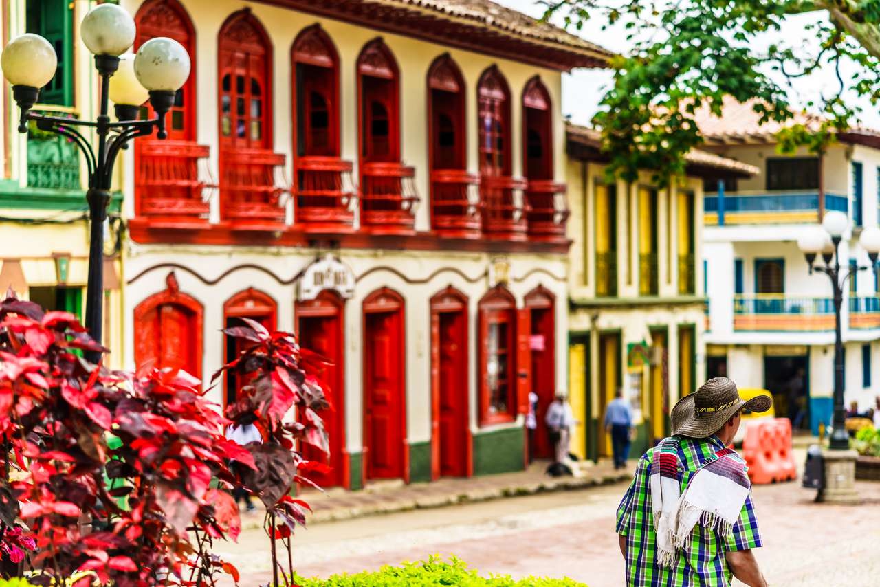 Kolonialne budynki w Kolumbii puzzle online