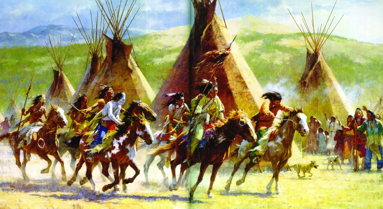 rdzenni Amerykanie na obozie puzzle online