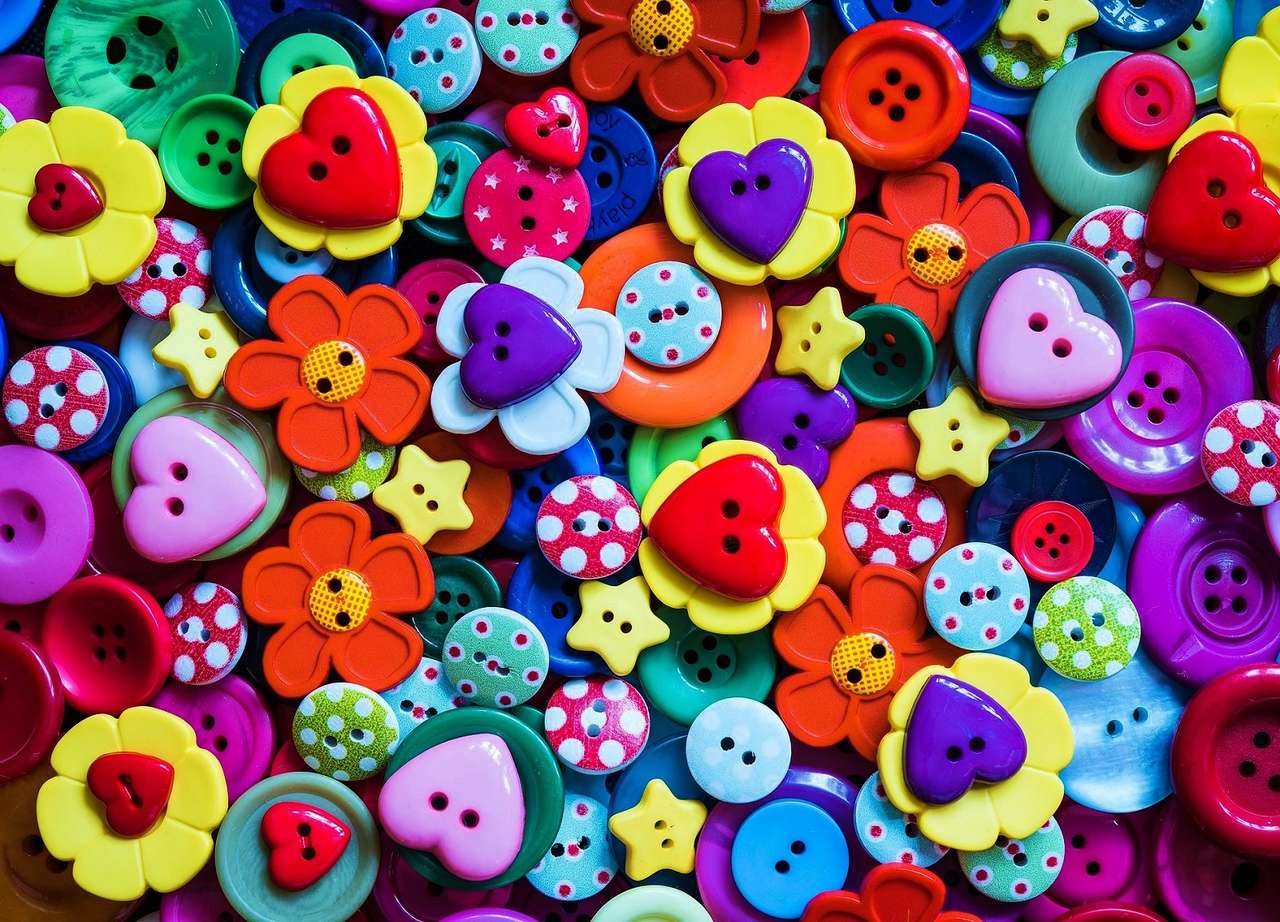 przyciski w kształcie serca puzzle online