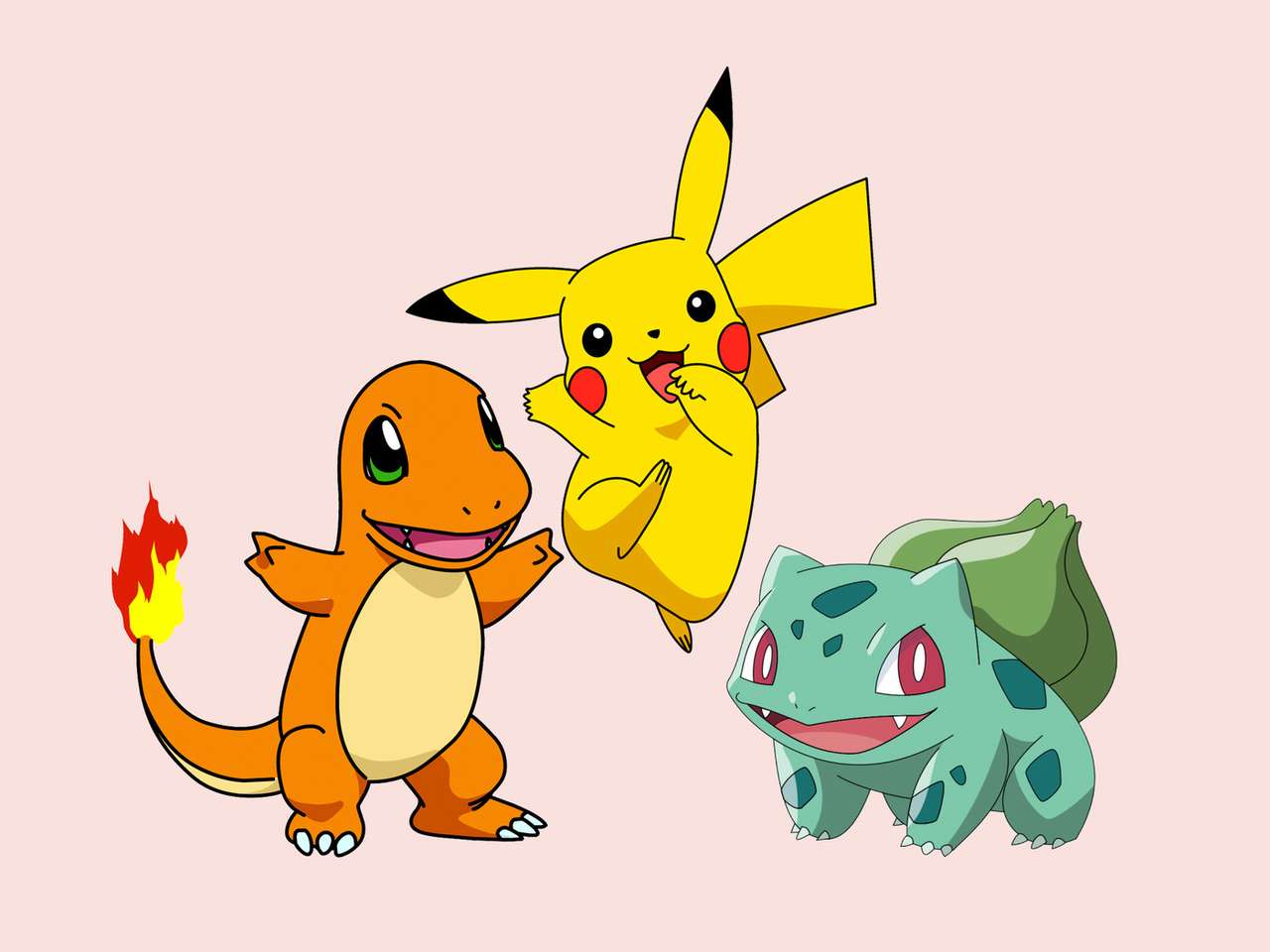 puzzle pokemon pikachu charizard i bulbasaur puzzle online