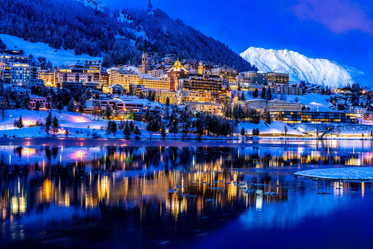 lampki nocne St. Moritz w Szwajcarii puzzle online