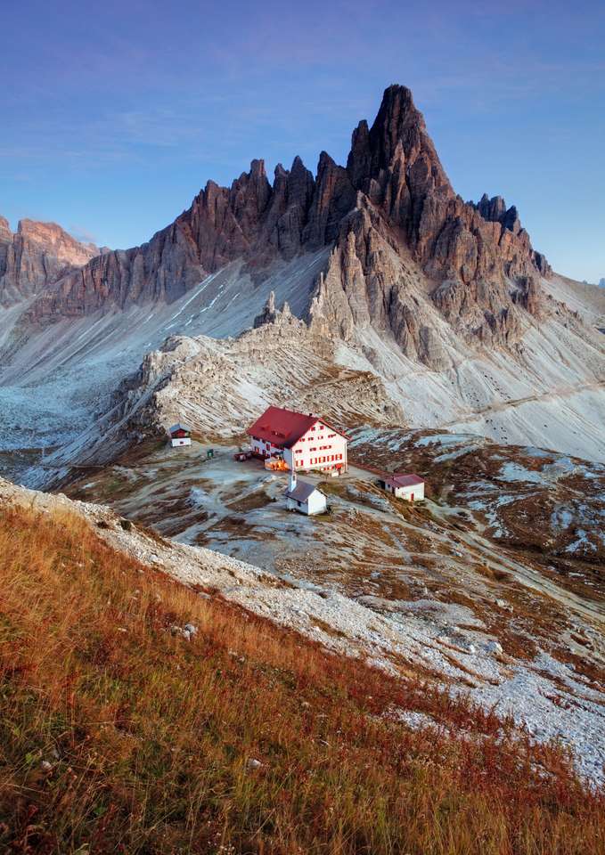 Tre cime - Włochy Dolomity nocą puzzle online