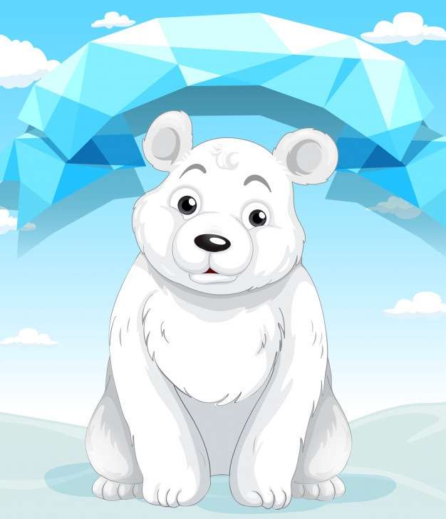 Mały niedźwiadek polarny puzzle online