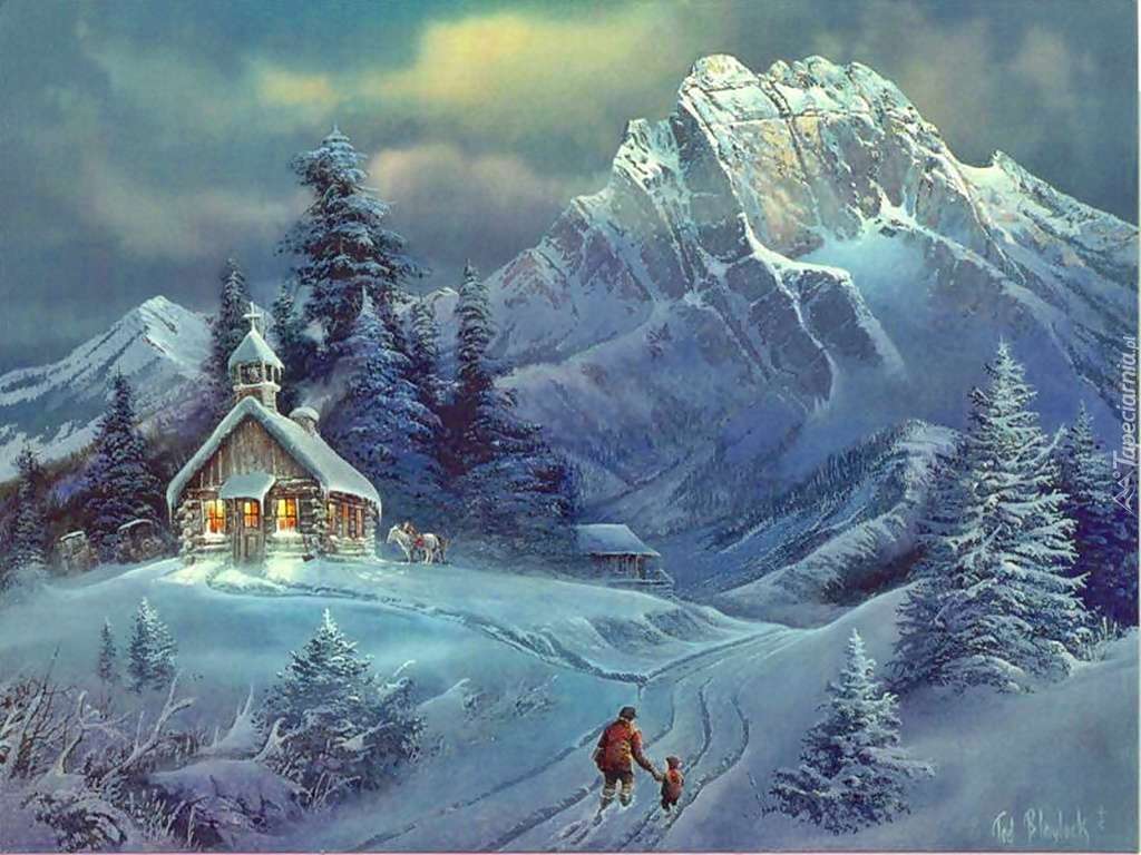 Havas tél a hegyekben kirakós