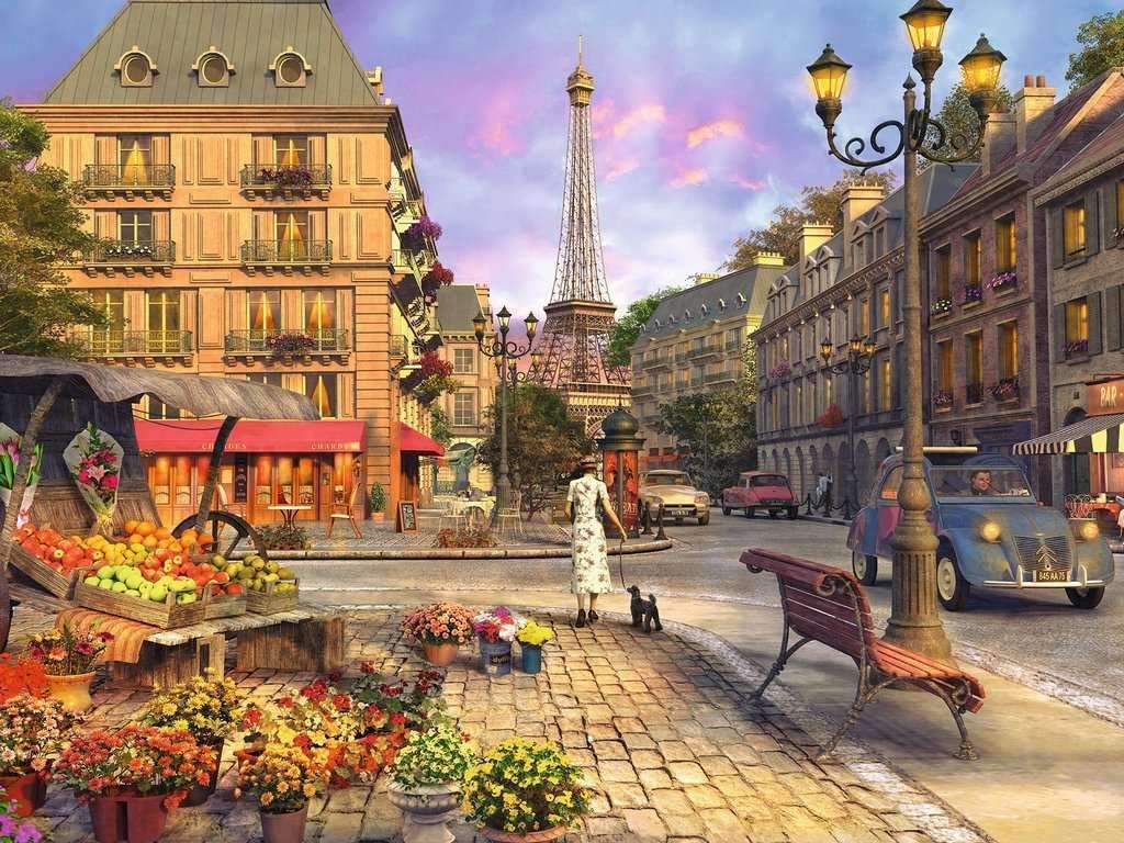 Na ulicach Paryża. puzzle online