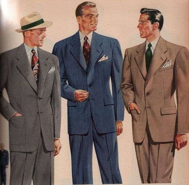 Bardzo eleganccy mężczyźni w garniturach rok 1940 #1 puzzle online