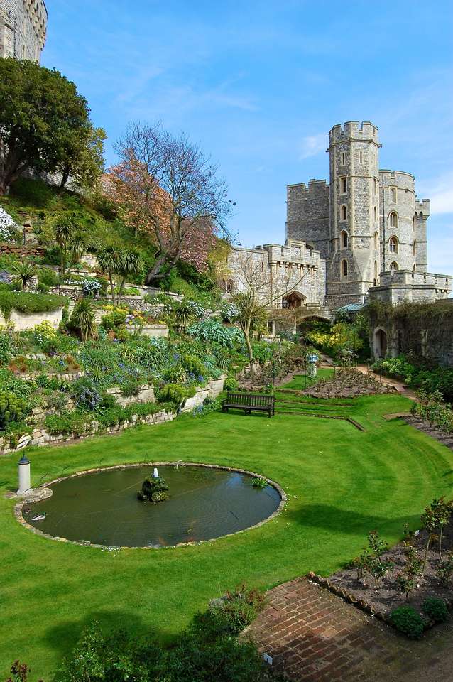 Jardines en el Castillo de Windsor, Inglaterra rompecabezas