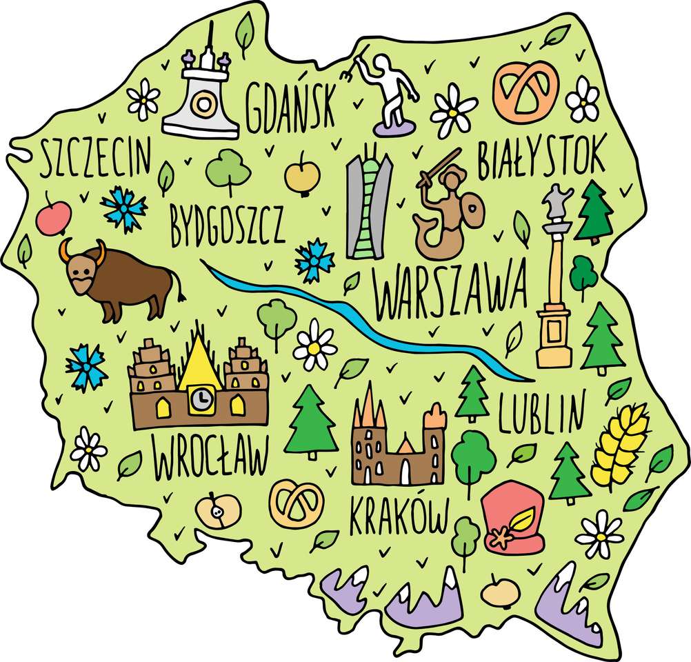 Polskie nazwy miast puzzle online