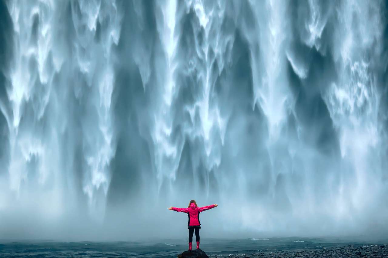 Wodospad na Islandii puzzle online