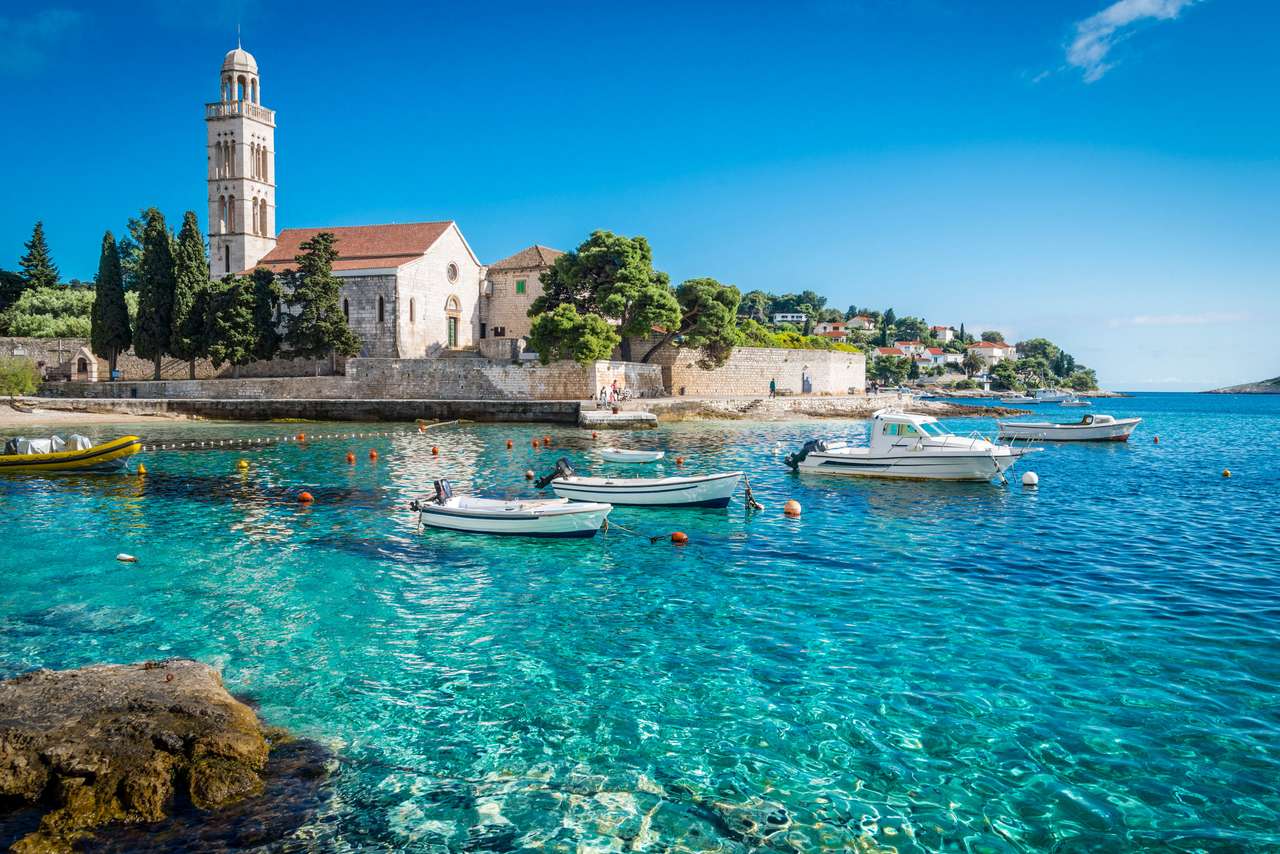 Piękne miasto Hvar, Chorwacja puzzle online