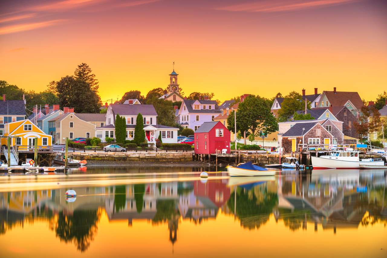 Portsmouth, New Hampshire, USA pejzaż miejski o zmierzchu. puzzle online