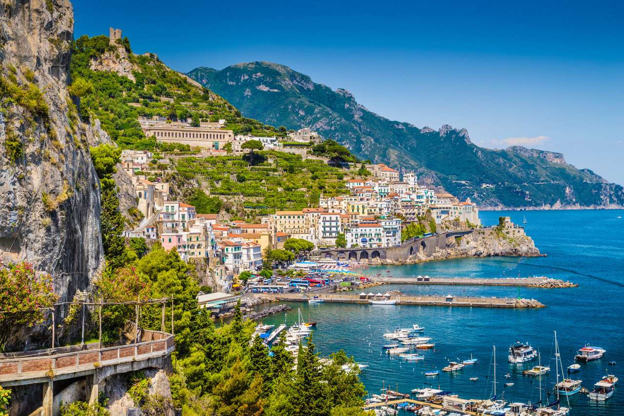 Wybrzeże Amalfi z Zatoką Salerno, Kampania puzzle online